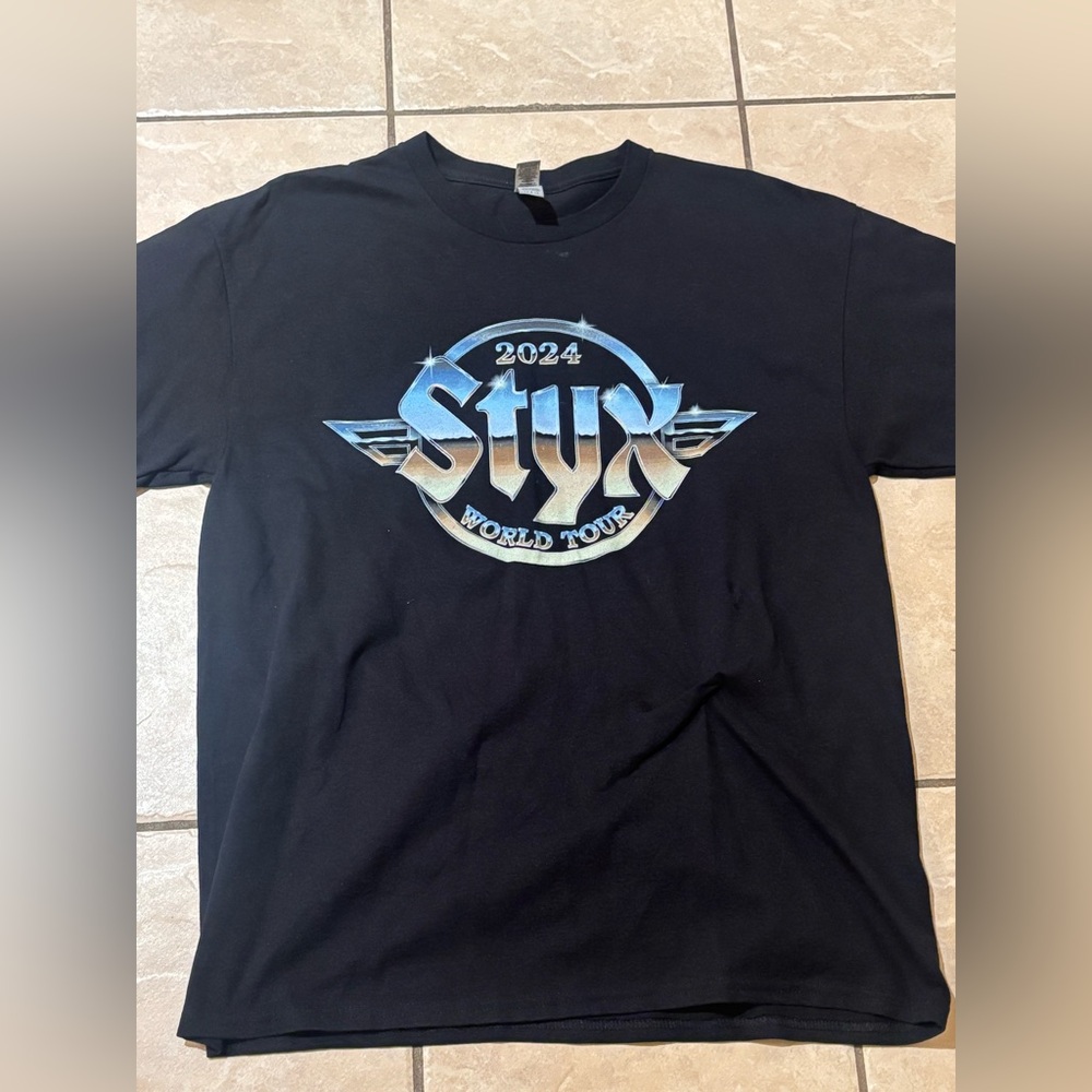 Styx Black Graphic T-Shirt - Picture 1 of 5
